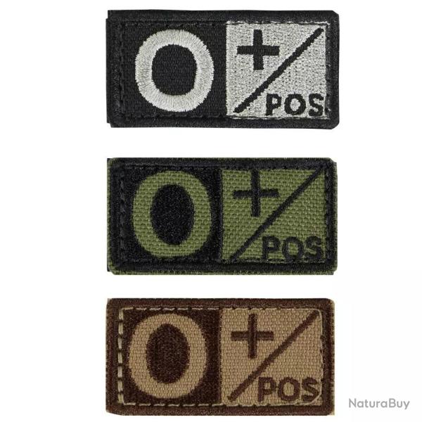 Patch Groupe Sanguin O Pos Olive Drab