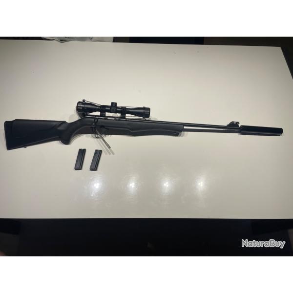 rossi 8122 22lr + lunette 4x32 solognac + mod�rateur de son still 4