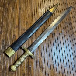 BEAU GLAIVE D'INFANTERIE MOD&Egrave;LE 1831 CHATELLERAULT 1832 PIHET FR&Egrave;RES MONARCHIE DE JUILLET FRANCE