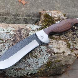 Couteau Lame Acier Carbone 1055 Manche Bois Fabr Artisanat Lockback Made Afghanistan