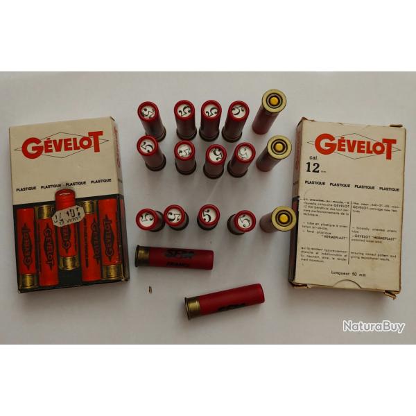 Lot 2 bo�tes de 17 Gevelot Cal 12 longueur 50 plomb 5