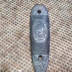 ancienne et v&eacute;ritable plaque de couche de fusil de chasse CHARLIN ( plaque us&eacute;e)