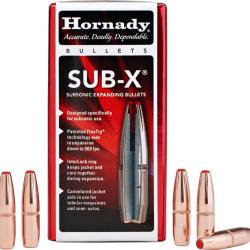HORNADY OGIVES SUB-X&reg; CALIBRE .30 190gr - 12.3g x100