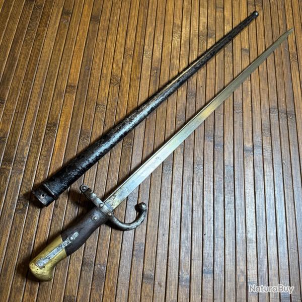 BA�ONNETTE GRAS 1874 GRAV�E DE LA MANUFACTURE D'ARMES DE ST ETIENNE AVRIL 1880