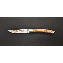 Couteau pliant Le Thiers par le Fid&egrave;le - Manche en bocotte - 2 mitres