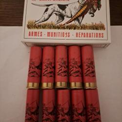 Bo&icirc;te de10 belles cartouches anciennes cal 16 douilles cartons  GEVELOT  "alouettes "
