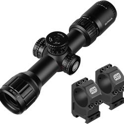 Lunette Vis&eacute;e IronClaw 2-10x32 AO SFP R&eacute;ticule Rouge/Vert 5 niveaux Tube 30 mm avec Anneaux 11MM