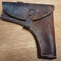 Ancien &eacute;tui en cuir pour niveau de pointage d'artillerie CARPENTIER Mle 1916