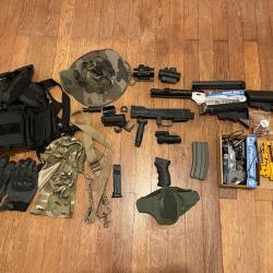 Lot pi&egrave;ces airsoft