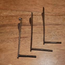 Lot d'&eacute;pinglettes de fusil &agrave; silex 1777 corrig&eacute; AN IX, AN9 et 1822