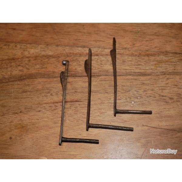 Lot d'�pinglettes de fusil � silex 1777 corrig� AN IX, AN9 et 1822
