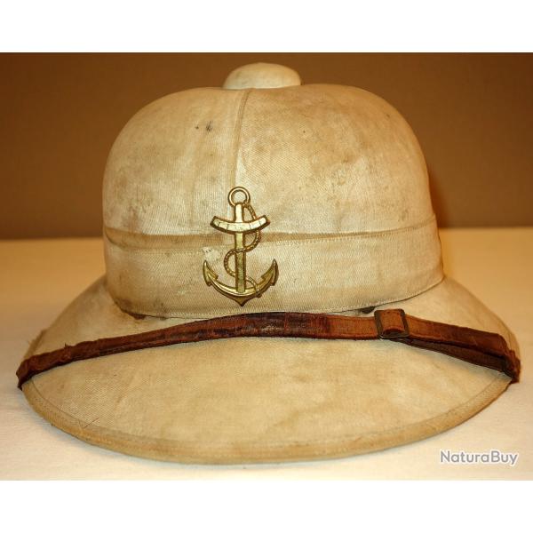 CASQUE COLONIAL FRAN�AIS de la SECONDE GUERRE.