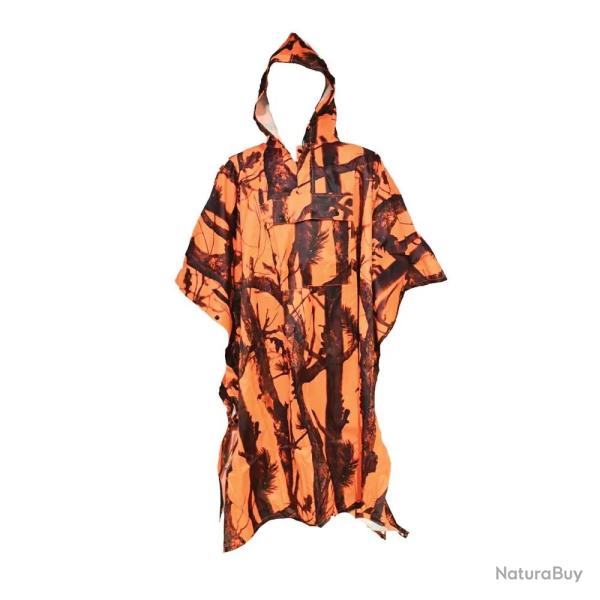 Poncho imperm�able polyester enduit orange taille unique