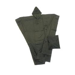 Poncho imperm&eacute;able polyester enduit kaki taille unique