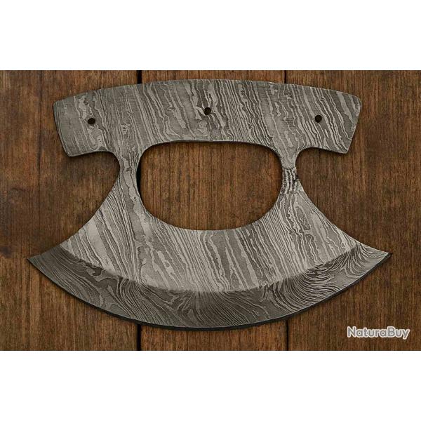 Lame A Customiser Lame Ulu Inuit Acier Damas Manche � monter Lame Fixe BLDM2727