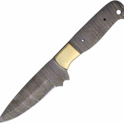 Skinner Lame Drop Point Acier Damas Manche &agrave; monter Mitres en laiton BL133D