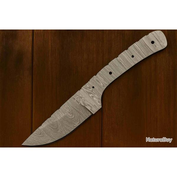 Skinner Lame Drop Point Acier Damas Manche � monter Beau Guillochage BLDM2745