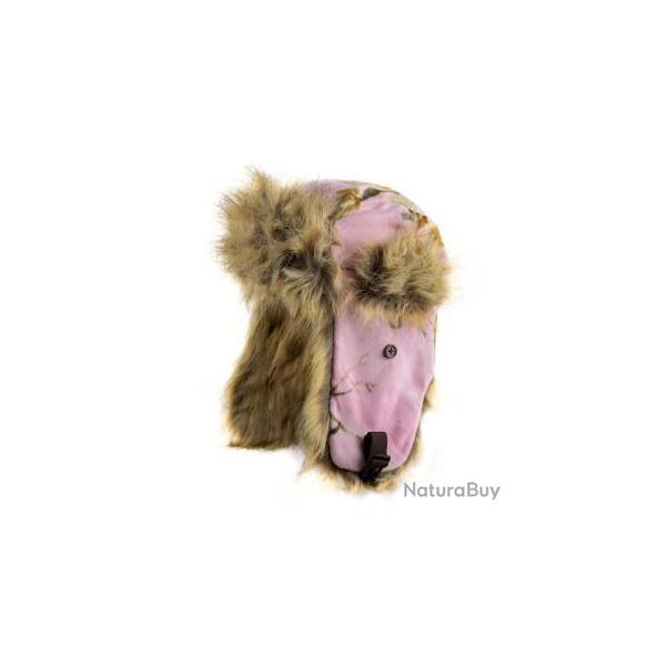 Chapka synth�tique camo Realtree Pink