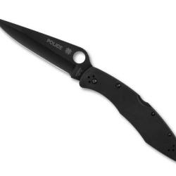 COUTEAU SPYDERCO POLICE MODEL TOUT NOIR