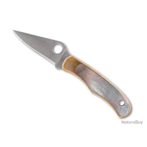 COUTEAU SPYDERCO BUG MAILLECHORT/ABALONE