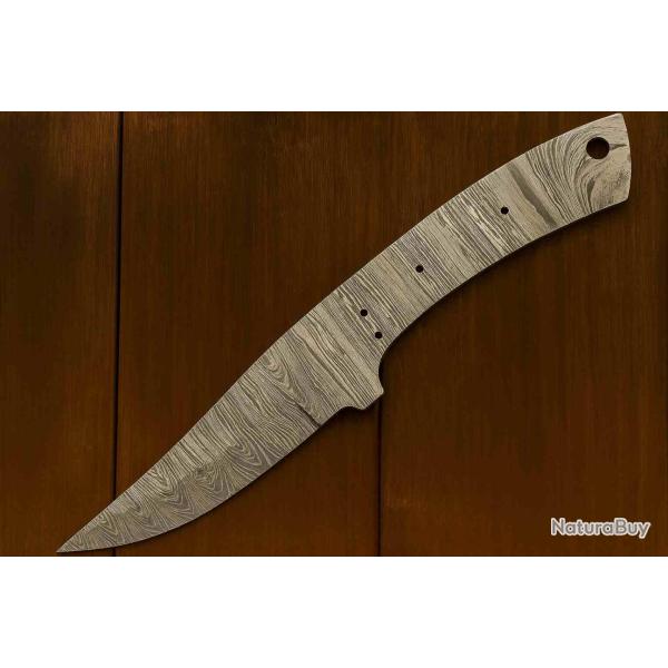 Skinner Lame Curved Drop Point Acier Damas Manche � monter BLDM2747