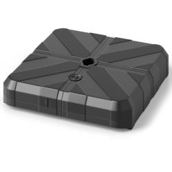 Base de parasol remplissable 67 x 67 x 13 cm grande capacit&eacute; 80 kg antid&eacute;rapante en HDPE noir 20_00
