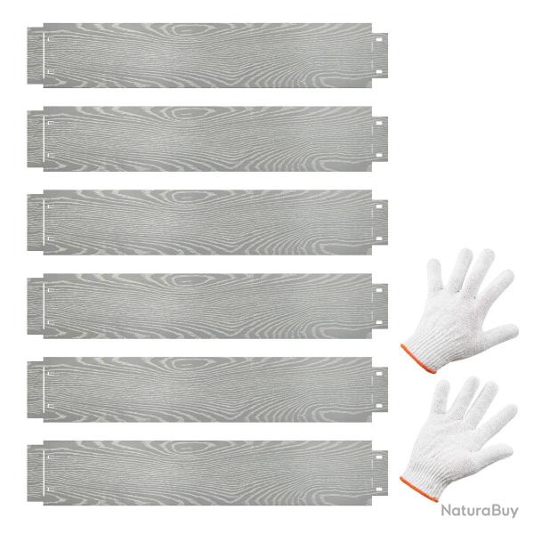 Jardini�ree sur�lev�e en m�tal galvanis� 600 x 20 x 110 cm flexible et esth�tique gris 20_0012220