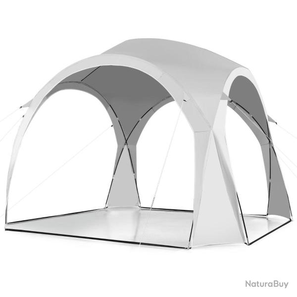 Abri solaire 327 x 327 x 270 cm pour 6-8 personnes design moderne avec protection solaire UPF50 amb