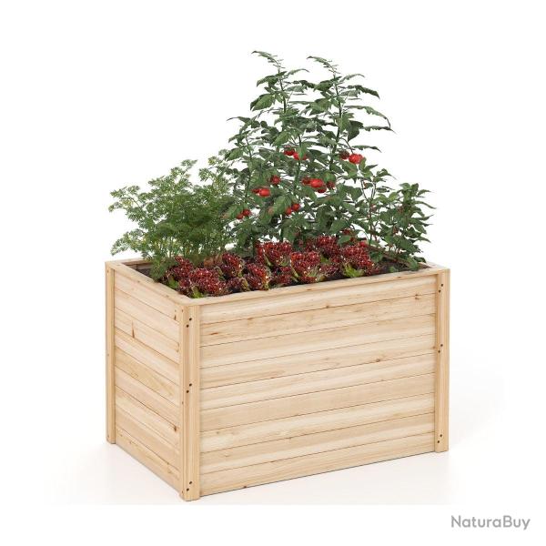 jardini�re en bois de sapin 100 x 64 x 65,5 cm bac � fleurs base ouverte pour plantes � racines pro