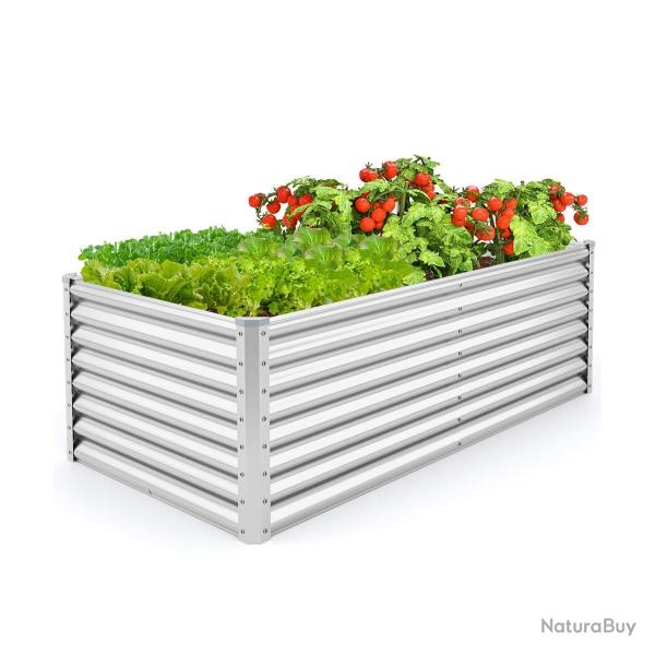 Lot de 1 lit de jardin sur�lev� 180 x 95 x 60 cm grande capacit� pour fleurs et l�gumes style conte