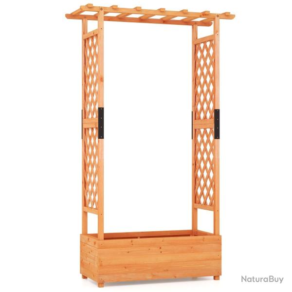 Jardini�re avec 2 treillis et toit suspendu 182 x 110 x 44 cm drainage optimal style moderne en boi