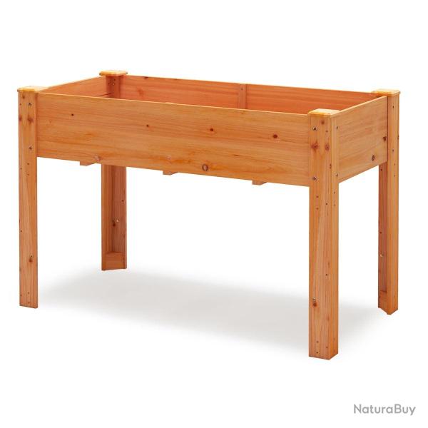 Jardini�re sur�lev�e 120 x 60 x 82 cm pour un jardinage ergonomique plantez fleurs l�gumes en bois