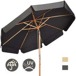 Parasol inclinable 300 x 261 cm m&eacute;canisme anti-UV haut de gamme design contemporain en polyester gr