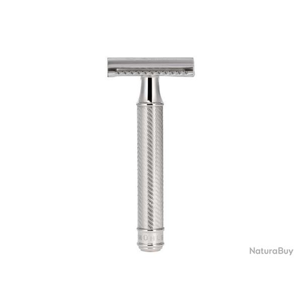 RASOIR DE SECURITE MUHLE 80 ANS TRADITION INOX POLI PEIGNE FERME