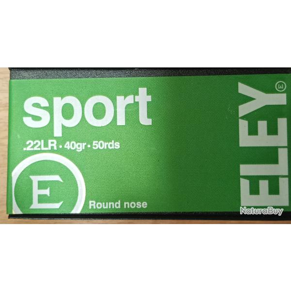 CARTOUCHES ELEY SPORT 22LR 40GR PACK DE 500 CARTOUCHES