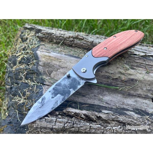 Couteau � Ouverture Assist�e - 20 cm ours ench�re