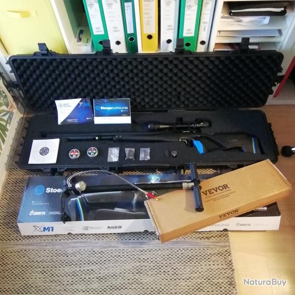 Carabine PCP Stoeger Xm1 S4 Calibre 4.5mm Pack Complet avec lunette pompe chargeur et valise rigide