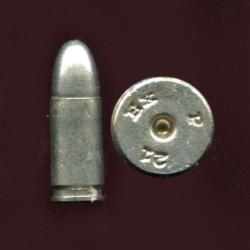 9 mm Parabellum Allemagne inerte nickel&eacute;e - pr&eacute;coce reprise production post WWI - marquage : Ex P 21