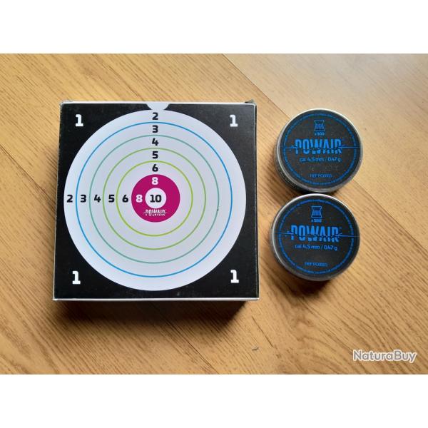 1000  Plombs 4.5 + 100  cibles