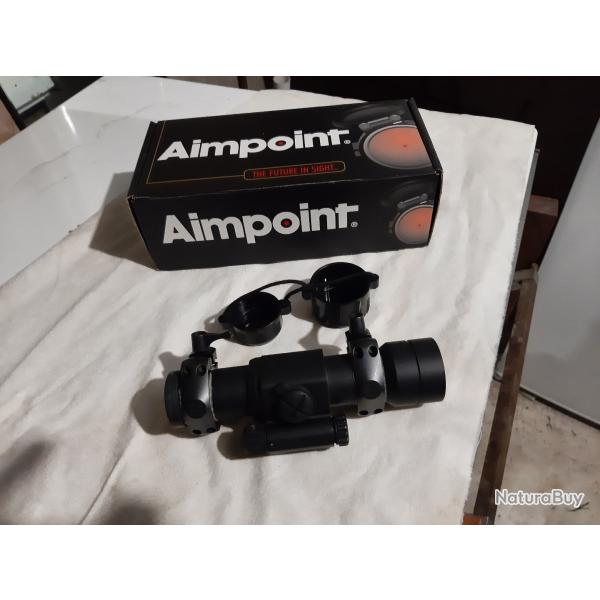 point rouge aimpoint 9000sc  2moa  neuf jamais utiliser montage en double sur ma carabine