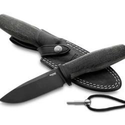 POIGNARD LIONSTEEL ACHA MICARTA NOIR LAME NOIRE