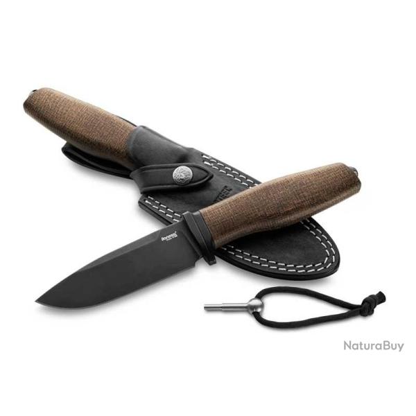 POIGNARD LIONSTEEL ACHA MICARTA VERT LAME NOIRE