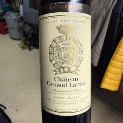 grand crus classe st julien  GRUAUD LAROSE mill&eacute;simes exceptionnels 1989