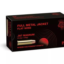 50 balles FMJ Cal.357 MAG 158Grs GECO