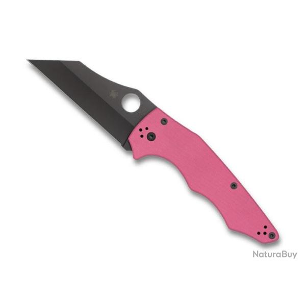 COUTEAU SPYDERCO YOJUMBO G10 ROSE LAME NOIRE SPRINT