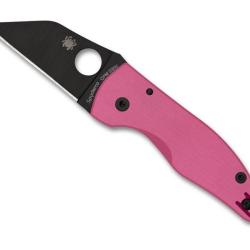 COUTEAU SPYDERO MICROJIMBO G10 ROSE LAME NOIRE SPRINT