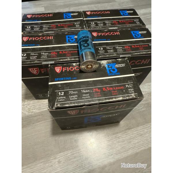 5 boites de 25 cartouches ball trap FIOCCHI F3 Sporting piston.....ench�re 1 euro