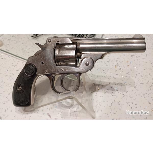 revolver  iver & johnson calibre 32 sw nickel� parfait etat