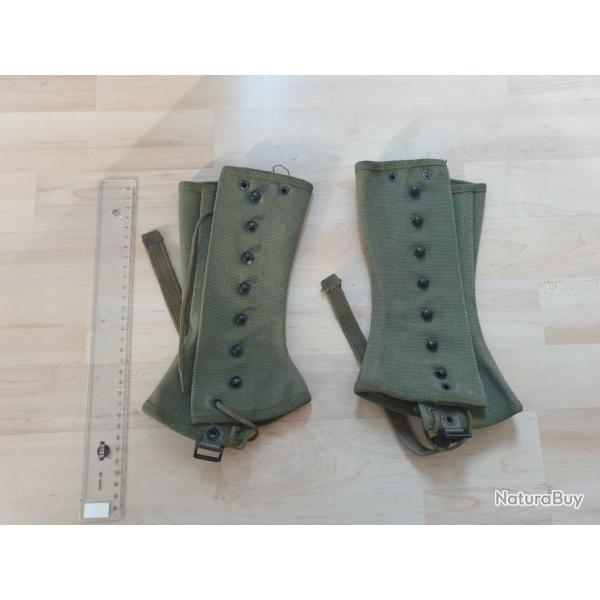 Paire de gu�tres US OD 7 Mle 38 dat�es 45 (273.M)