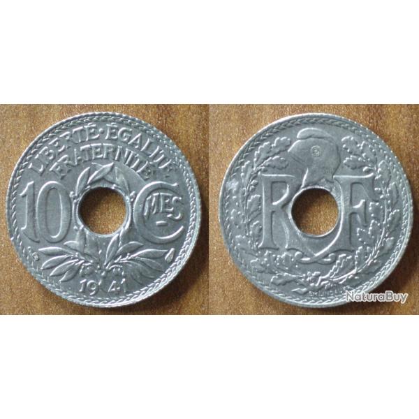 France 10 Centimes 1941 NEUVE Lindauer Piece Centime En Franc Francs